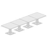 Large Rectangular Shape Table (14 Persons)
