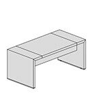 Desk with Modesty Panel (Melamine Top & Melamine Modesty Panel)