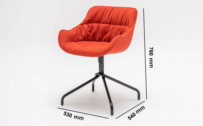 Maanami 1 – 4 Start Base Chair With Draped Cushion And Optional Castors Maanami 1 – 4 Start Base Chair With Draped Cushion And Optional Castors