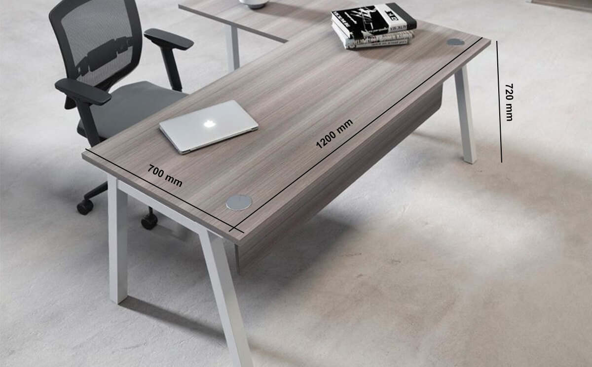 Nailah Straight Operational Desk With Optional Return Dimension Image Nailah Straight Operational Desk With Optional Return Dimension Image