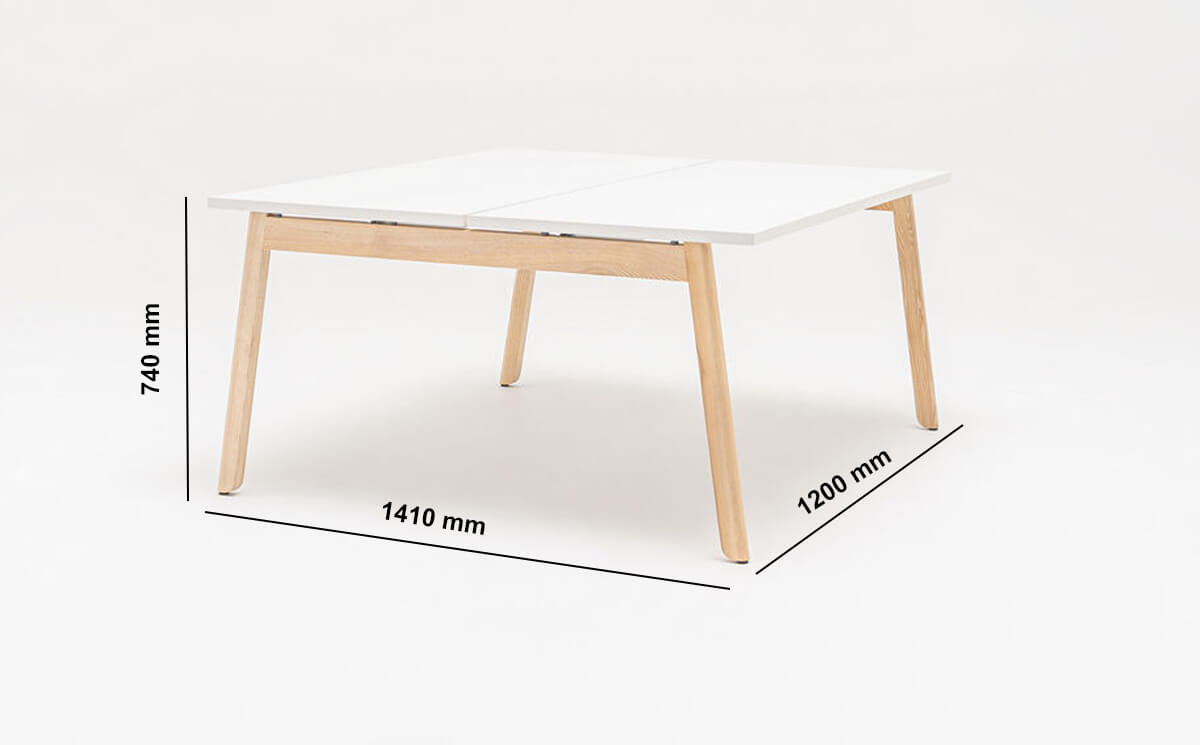 Rabia Bench Desk With Wood Finish Legsfor 2, 4 And 6 Persons Dimension Image Rabia Bench Desk With Wood Finish Legsfor 2, 4 And 6 Persons Dimension Image