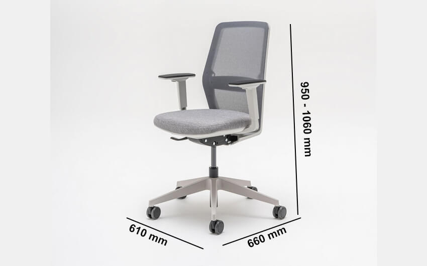 Ragni Office Chair With Mesh Backrest Dimension Image Ragni Office Chair With Mesh Backrest Dimension Image