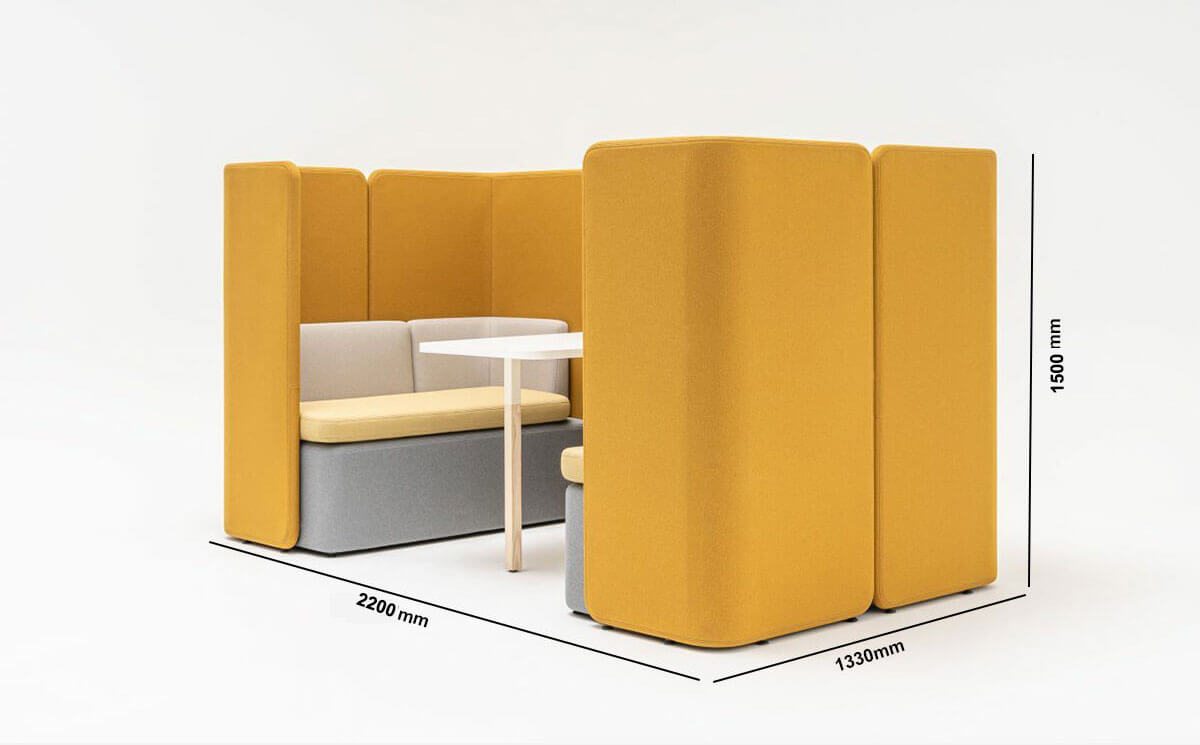 April – Private Work Pod With Optional Table & Tv Stand For 4 Persons April – Private Work Pod With Optional Table & Tv Stand For 4 Persons
