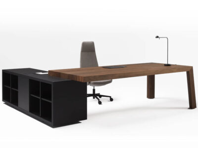 Anna Modern Executive Desk With Credenza Unit 5