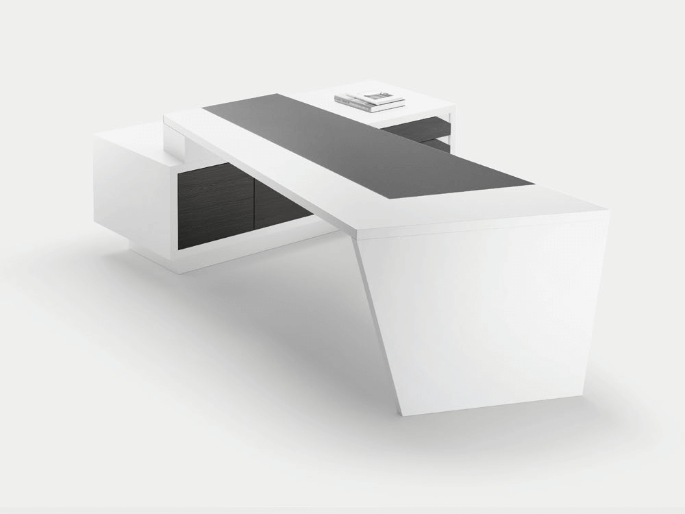 Antonia Modern Executive Desk With Optional Modesty Panel, Return And Credenza Unit 12