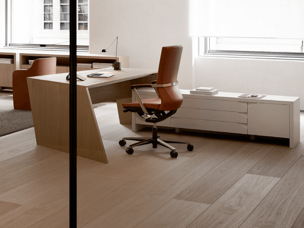 Antonia Modern Executive Desk With Optional Modesty Panel, Return And Credenza Unit 2