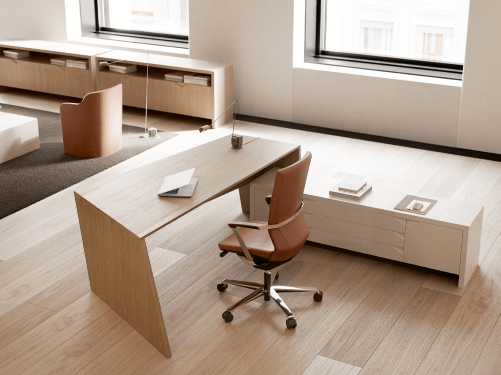 Antonia Modern Executive Desk With Optional Modesty Panel, Return And Credenza Unit 4