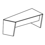 Antonia Modern Executive Desk With Modesty Left