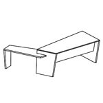 Antonia Modern Executive Desk With Return Modesty Left