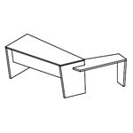 Desk with Return and Modesty Panel