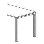 Eleonora 1 Ring Or U Leg Rectangular Meeting Table U Legs