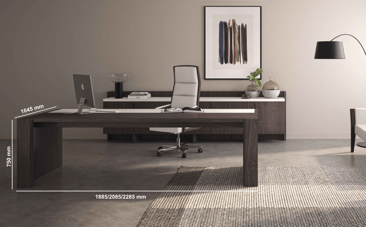 Alberto – Executive Desk With Optional Return And Credenza Unit Size Image (1) Alberto – Executive Desk With Optional Return And Credenza Unit Size Image (1)