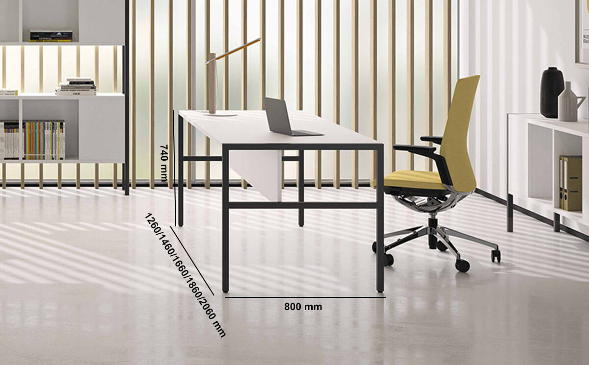 Lyric Operational Office Desk With Modesty Panel And Optional Return Dimensions Lyric Operational Office Desk With Modesty Panel And Optional Return Dimensions