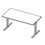 Desk on 2 Stage Legs