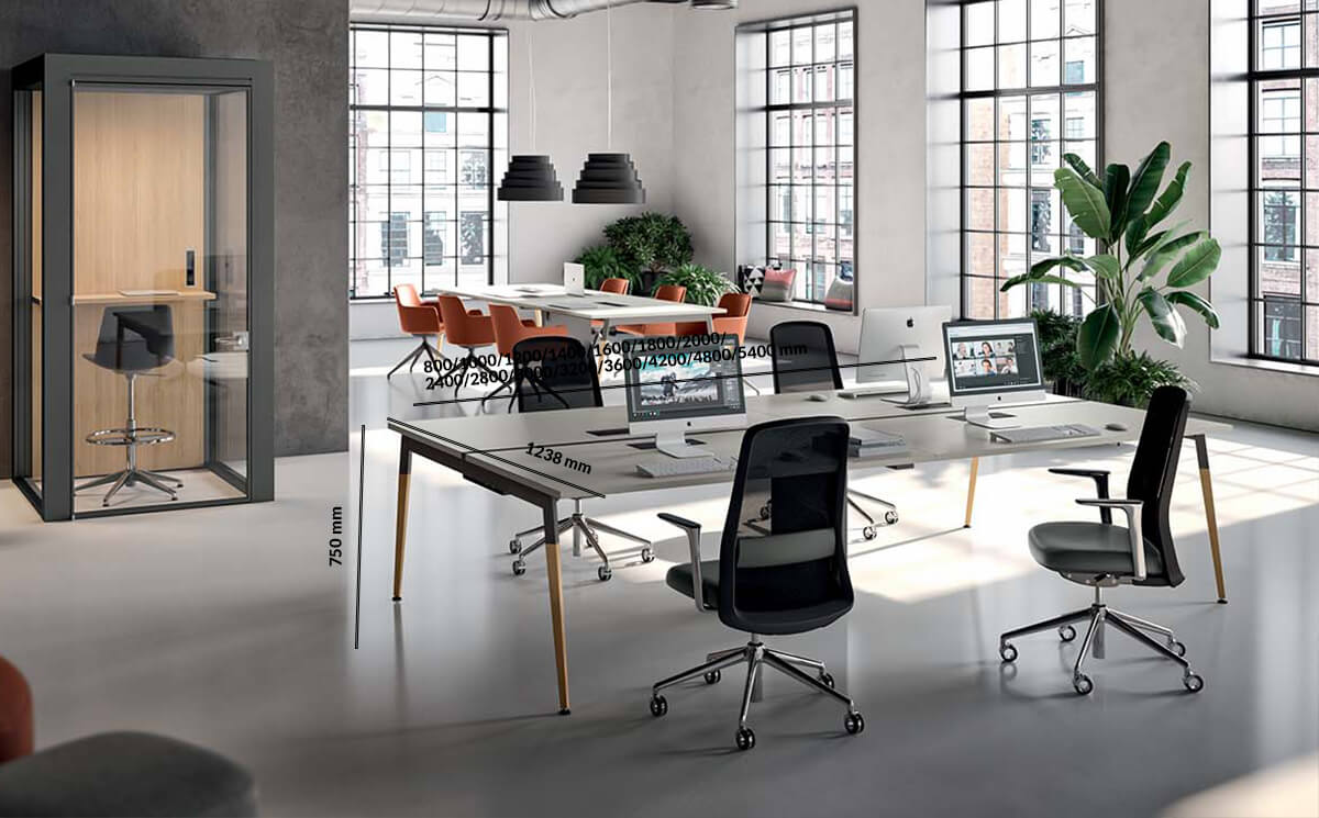 Romelia 1 Double Bench Desk Size Romelia 1 Double Bench Desk Size