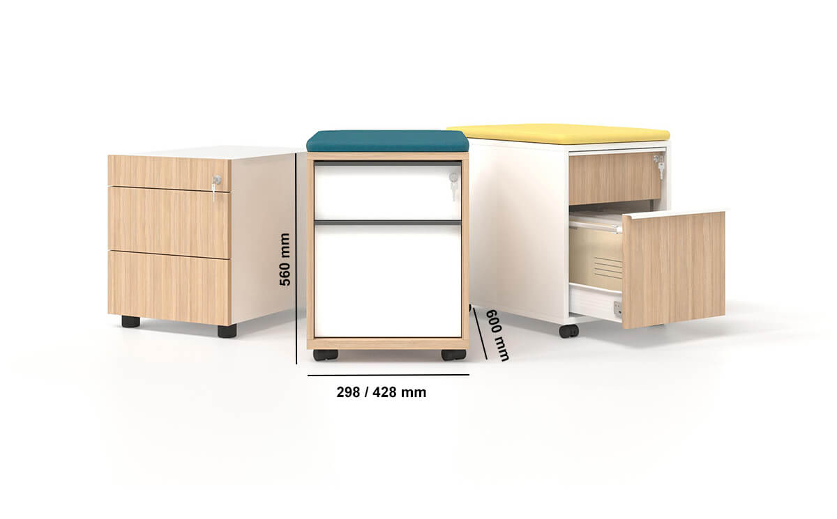 Alessio 7 Mobile Pedestal Dimensions Alessio 7 Mobile Pedestal Dimensions
