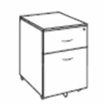 Kara Mobile Pedestals 1 Drawer And 1 Filing Drawer Melamine