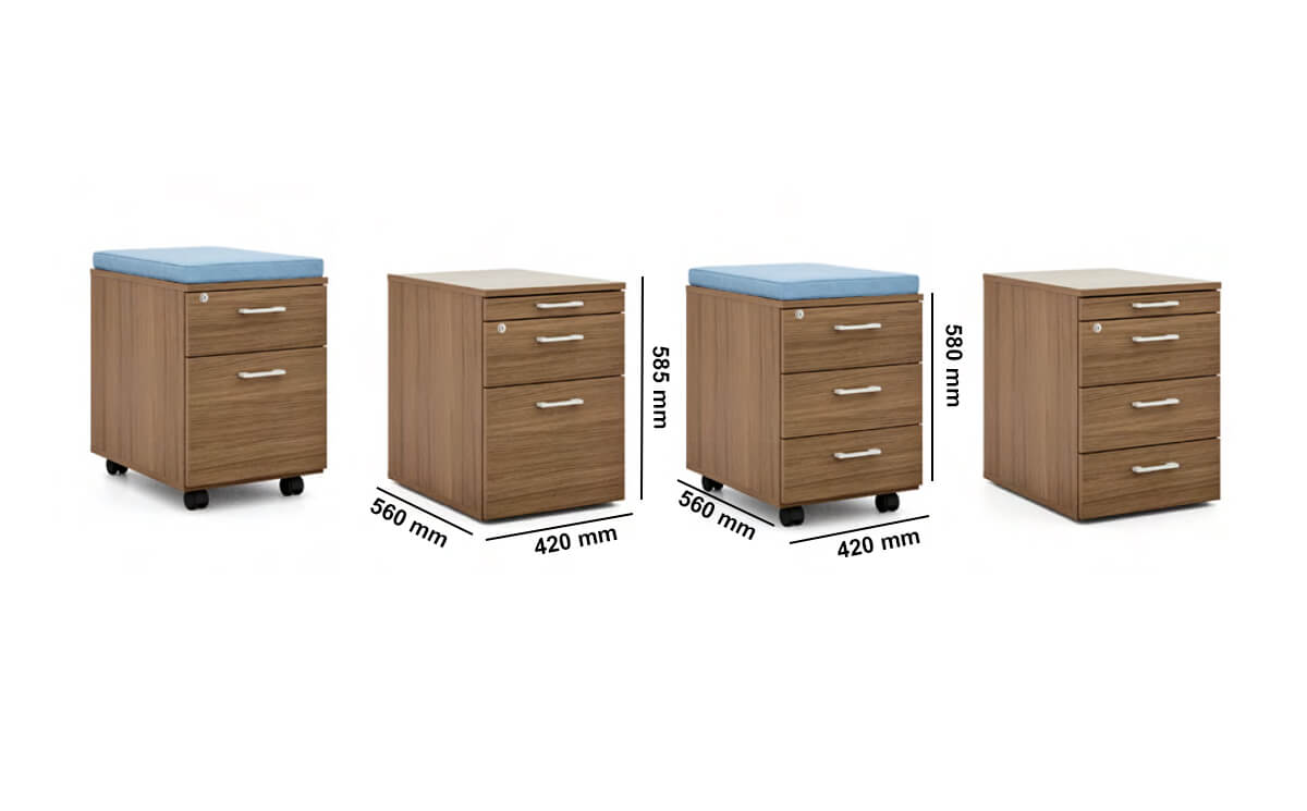 Quad Under Desk Pedestal With Optional Handles Dimensions Quad Under Desk Pedestal With Optional Handles Dimensions