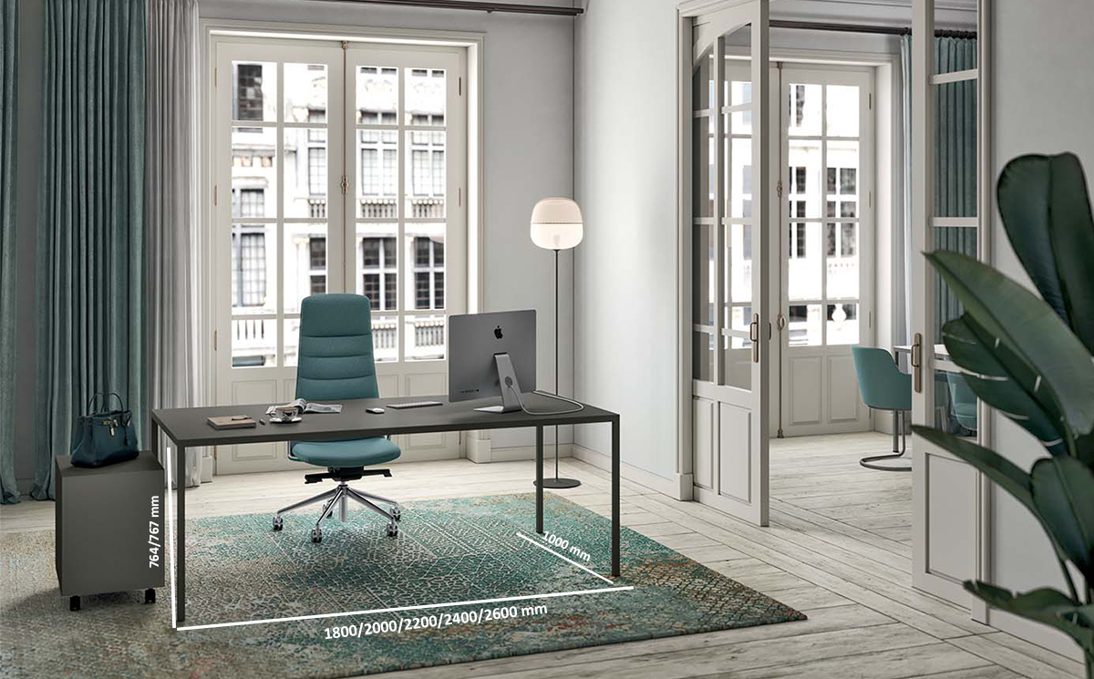 Bambina 1 – Rectangular Meeting Table With Metal Stoneware Size Image Bambina 1 – Rectangular Meeting Table With Metal Stoneware Size Image