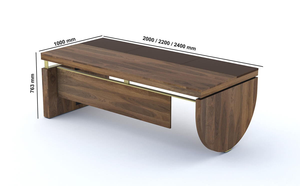 Narco Executive Desk With Modesty Panel And Optional Return And Credenza Unit Dimension Image Narco Executive Desk With Modesty Panel And Optional Return And Credenza Unit Dimension Image