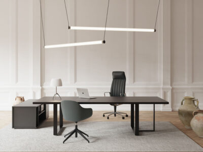 Romilda 4 – Executive Desk With Ring Leg With Optional Credenza Unit 06