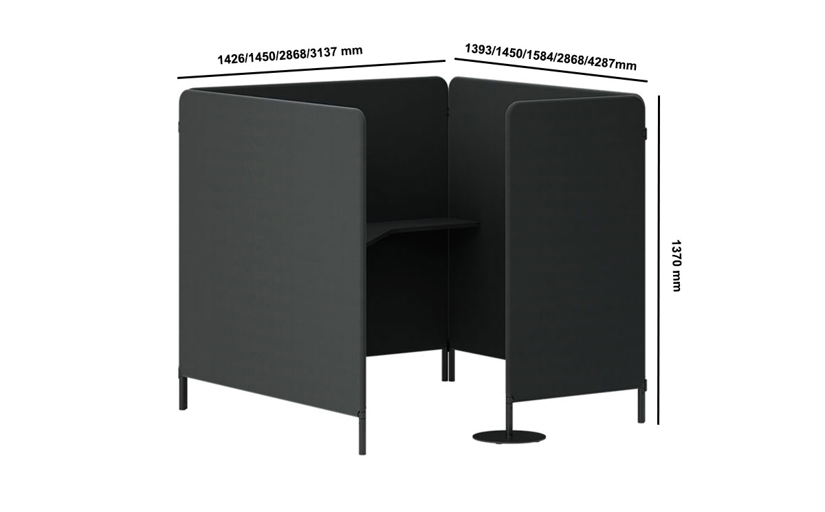 Tranquil Work Booth – Acoustic Workstation Booth Size Tranquil Work Booth – Acoustic Workstation Booth Size