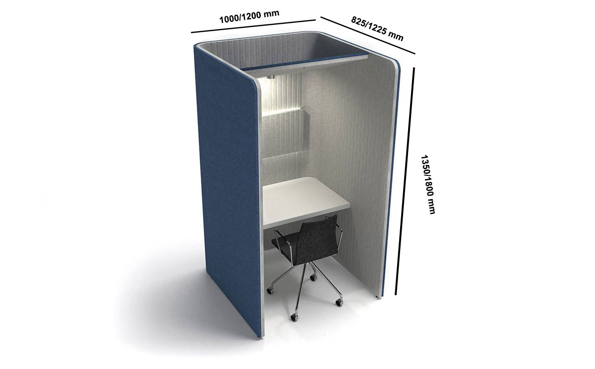 Tranquil Booth – Acoustic Workstation Booth Size Tranquil Booth – Acoustic Workstation Booth Size