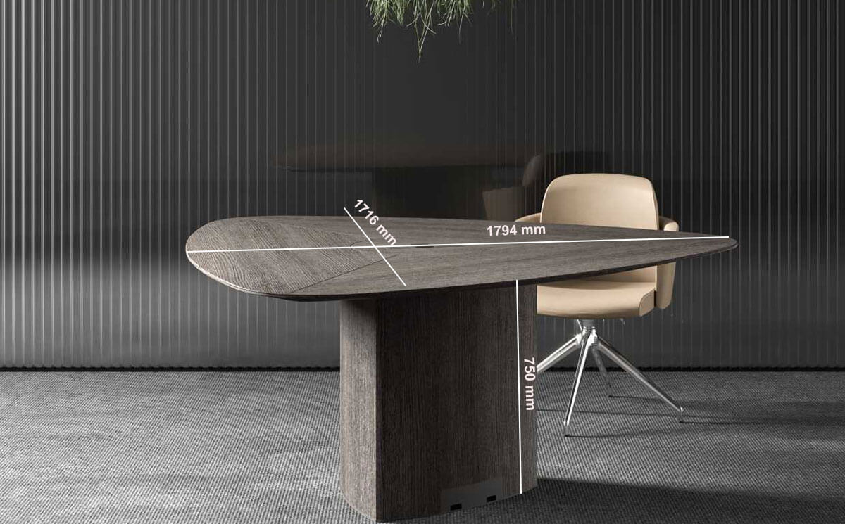 Travis 1 Triangular Shaped Meeting Table Size Img Travis 1 Triangular Shaped Meeting Table Size Img