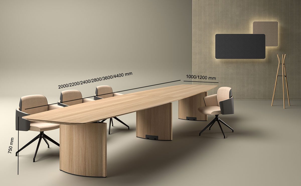 Vitali 1 Rectangular And Barrel Meeting Table Size Vitali 1 Rectangular And Barrel Meeting Table Size