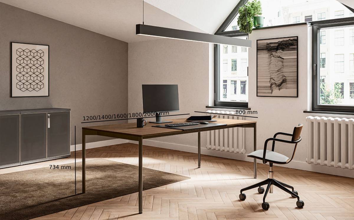 Blanca – Executive Desk With Optional Leather Pad Size Blanca – Executive Desk With Optional Leather Pad Size
