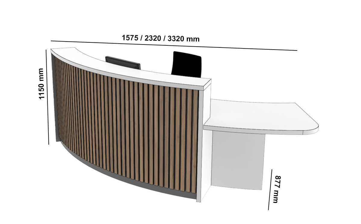 Bria Curved Reception Desk With Designer Front Panels Dimensions Image Bria Curved Reception Desk With Designer Front Panels Dimensions Image