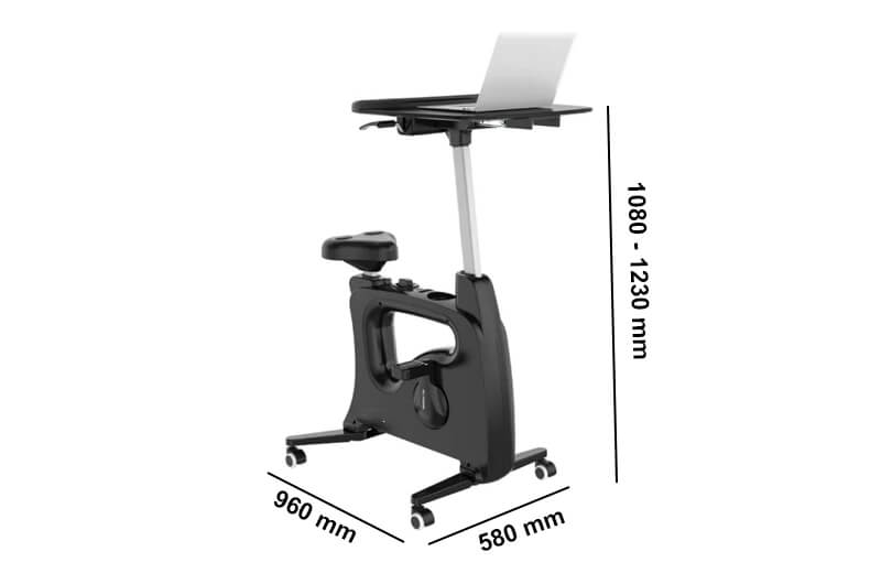 Micola Desk Bike With Activity Tracker Dimensions Image Micola Desk Bike With Activity Tracker Dimensions Image