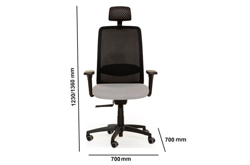 Neiva – High Back With Fixed Headrest And Adjustable Armrests Executive Chairs Size Neiva – High Back With Fixed Headrest And Adjustable Armrests Executive Chairs Size