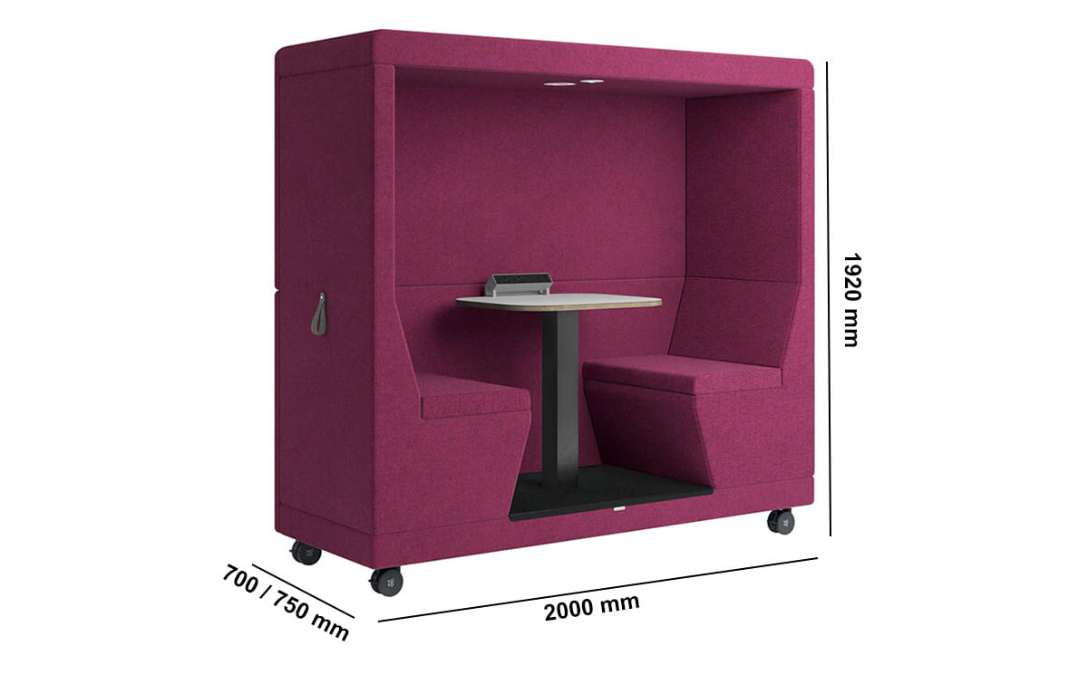Valentina 2 Seater Mobile Pods With Work Table Dimensions Valentina 2 Seater Mobile Pods With Work Table Dimensions
