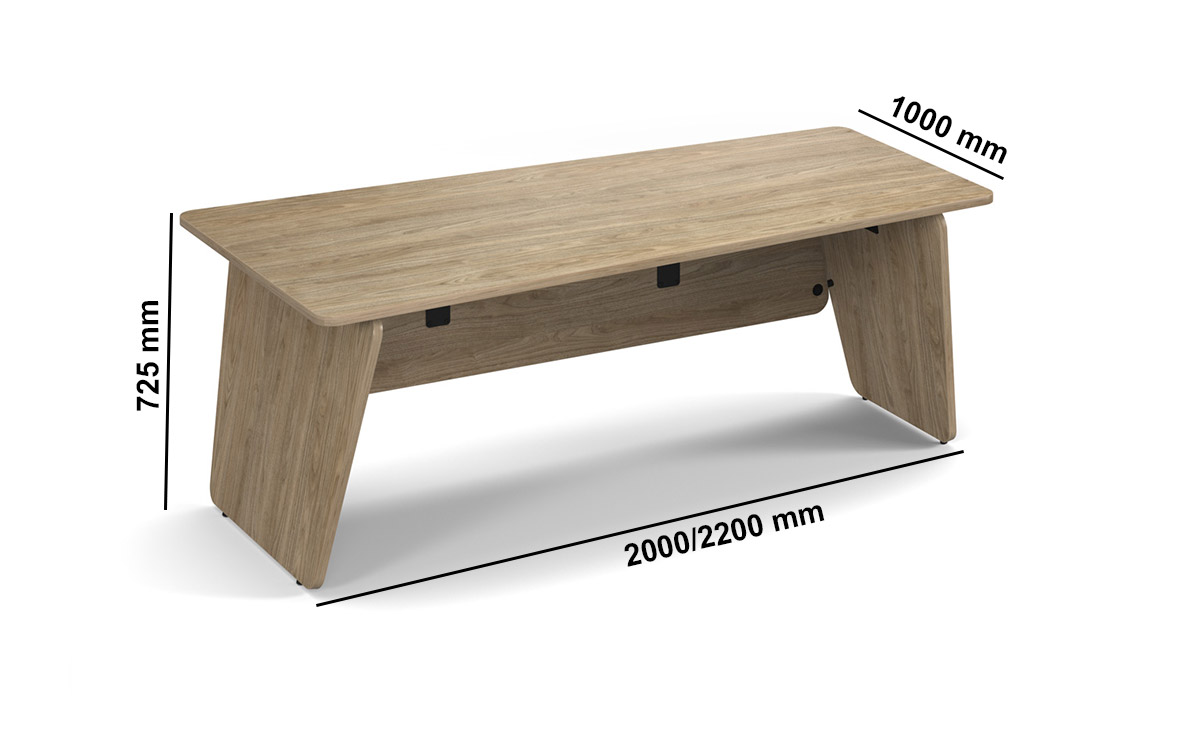 Amaro Wood Executive Desk With Panel End & A Frame Leg Middle Amaro Wood Executive Desk With Panel End & A Frame Leg Middle