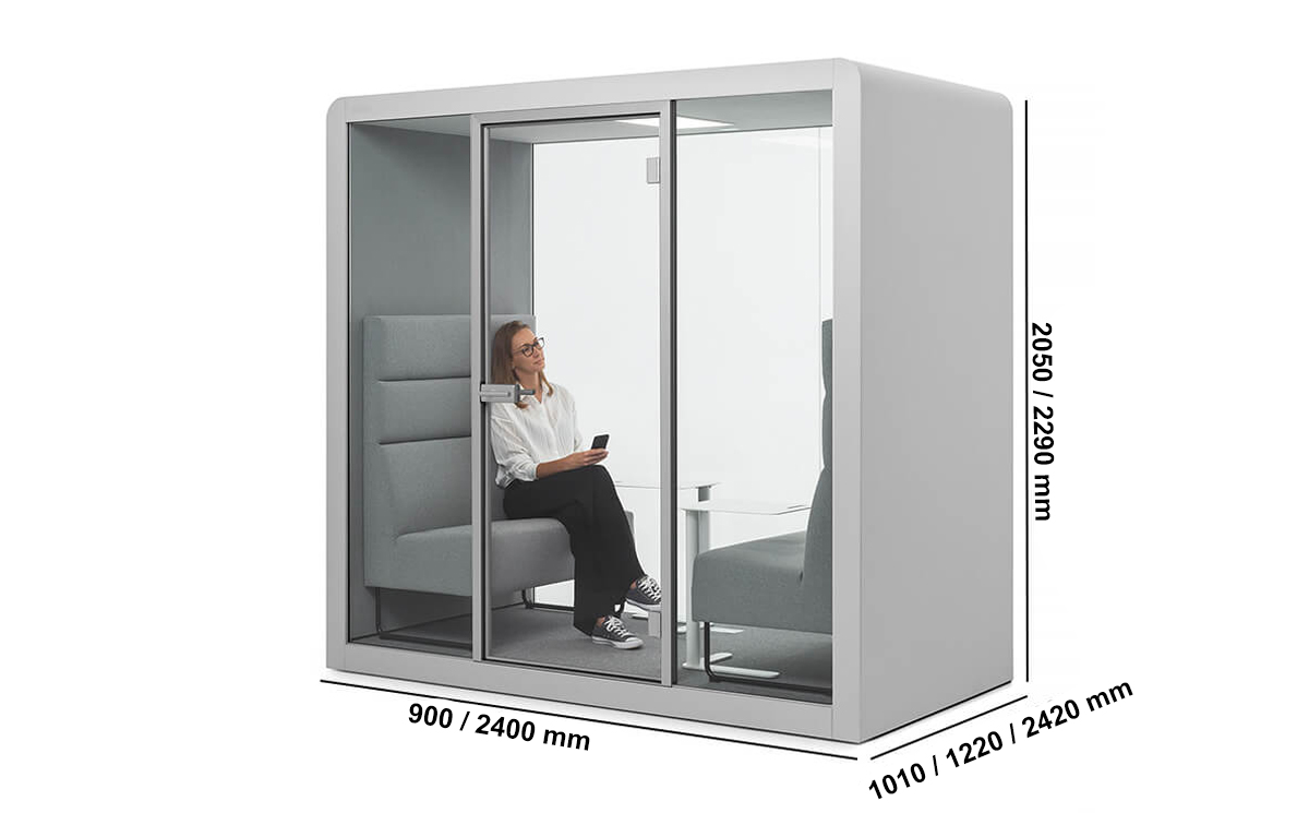 Marca Office Phone Booth For 1, 2 And 4 Persons Dimensions Image 2 Marca Office Phone Booth For 1, 2 And 4 Persons Dimensions Image 2