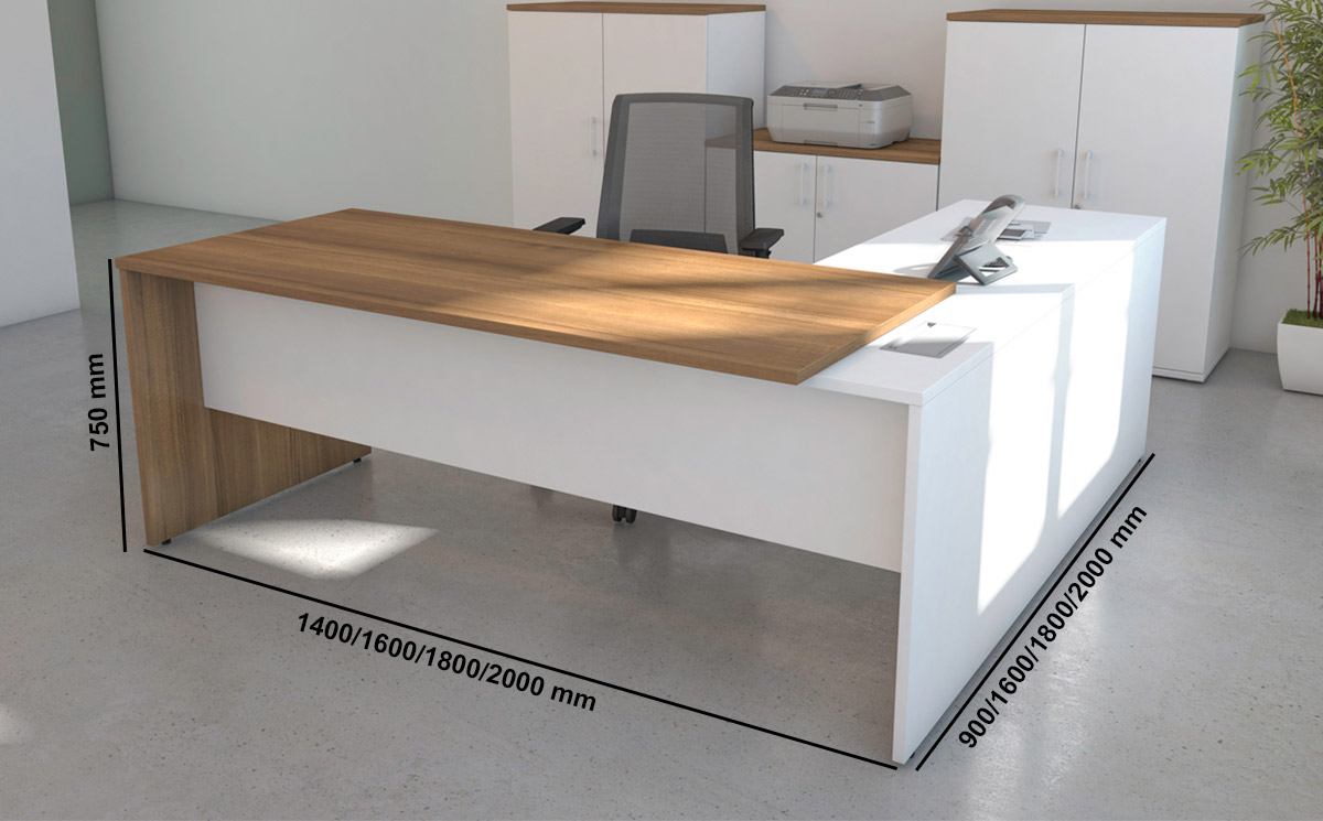 Vito – Radial Rectangular Executive Desk Middle Vito – Radial Rectangular Executive Desk Middle