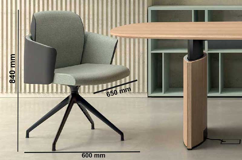 Pino 2 Bi Material Meeting Chair With Armrests Middle Pino 2 Bi Material Meeting Chair With Armrests Middle