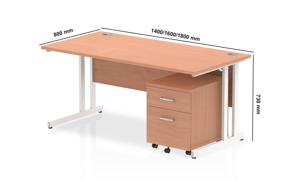 Etta 3 Straight Desk With Mobile Pedestal And Cantilever Legs Dimensions Image (1) Etta 3 Straight Desk With Mobile Pedestal And Cantilever Legs Dimensions Image (1)