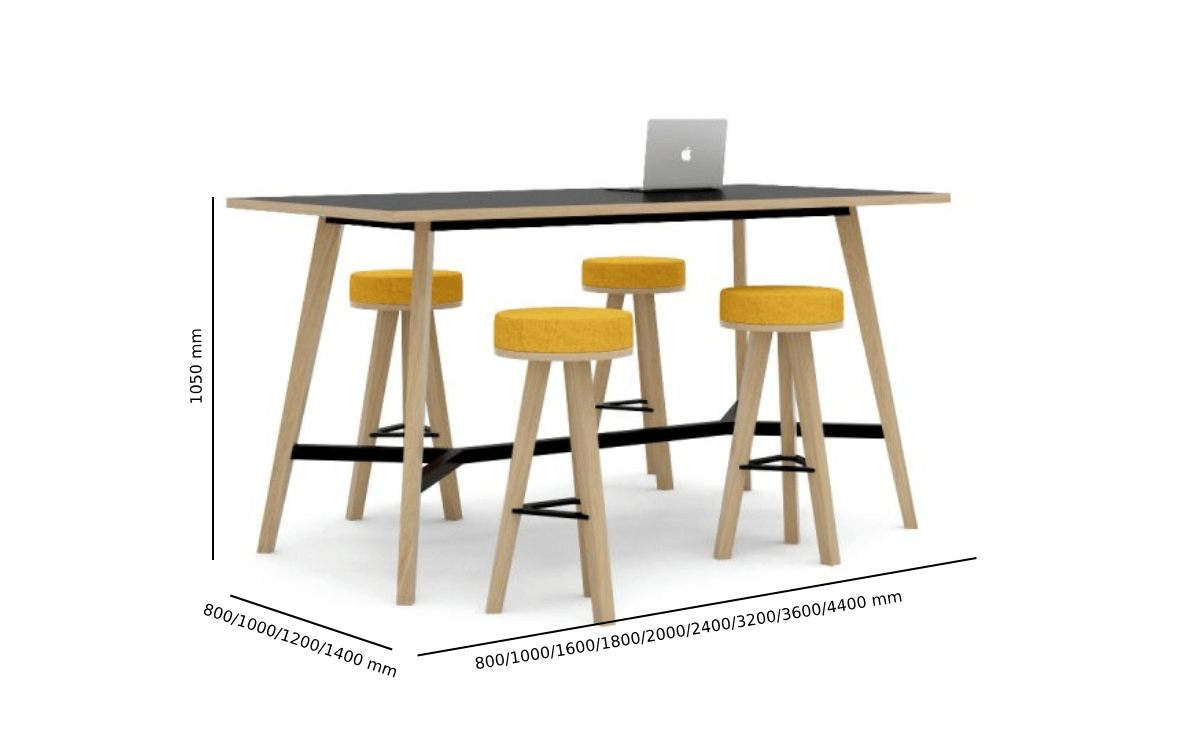 Carlla – Round, Square And Rectangular Shaped High Meeting Table Size Image Carlla – Round, Square And Rectangular Shaped High Meeting Table Size Image
