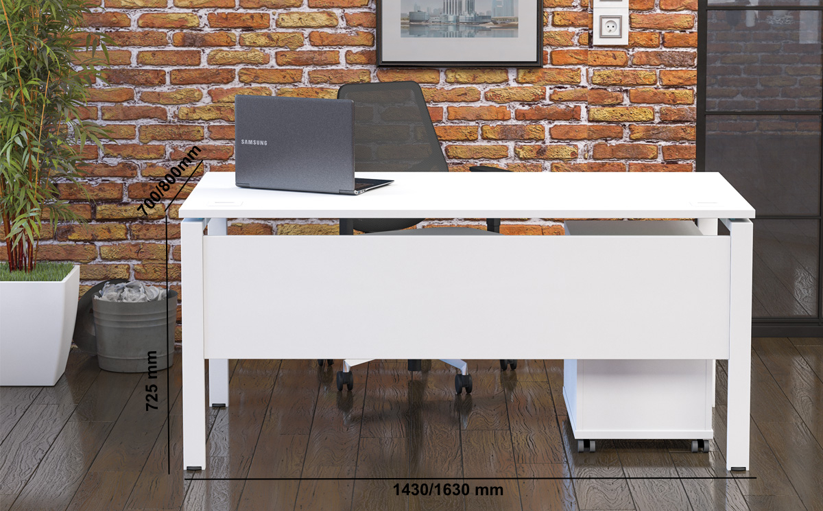 Faro Rectangular Executive Desk With Optional Return Unit Middle Faro Rectangular Executive Desk With Optional Return Unit Middle