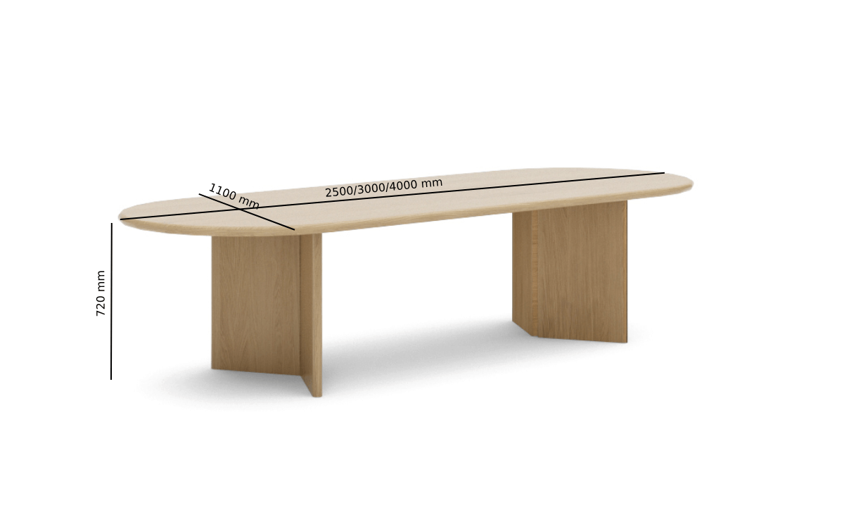 Filide D Ended Meeting Table With Arrowhead Leg Size Image Filide D Ended Meeting Table With Arrowhead Leg Size Image