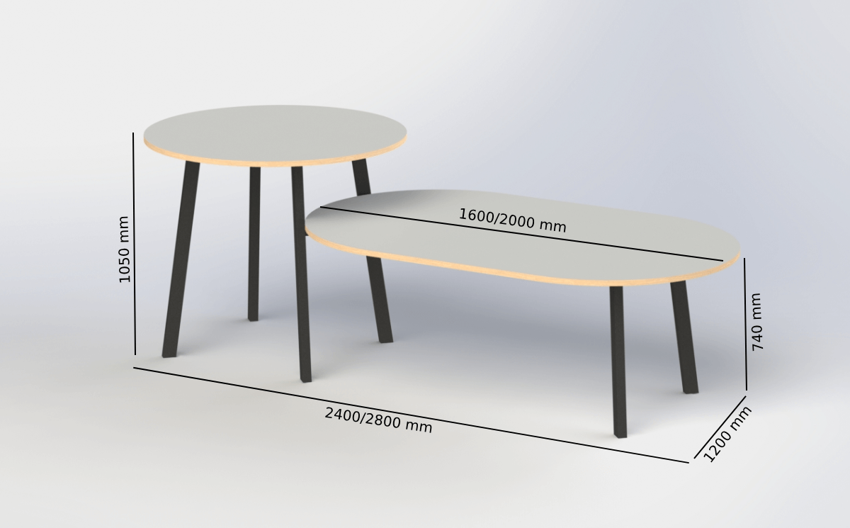 Placido – Round With Oval Shape Join Meeting Table Size Image Placido – Round With Oval Shape Join Meeting Table Size Image