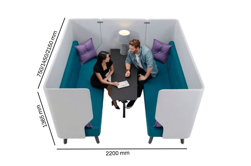 Dolceno 1 Work Pod With Optional Table Size Image Dolceno 1 Work Pod With Optional Table Size Image