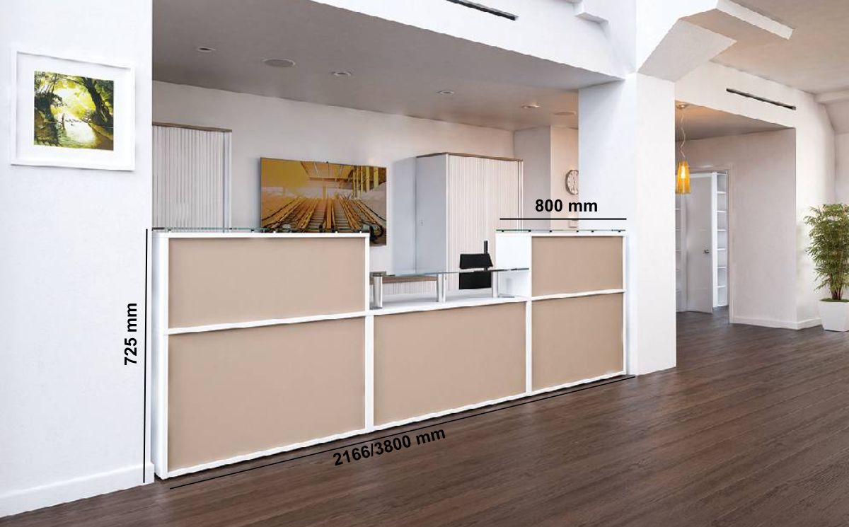 Krizia 1 Straight Reception Desk Middle Krizia 1 Straight Reception Desk Middle
