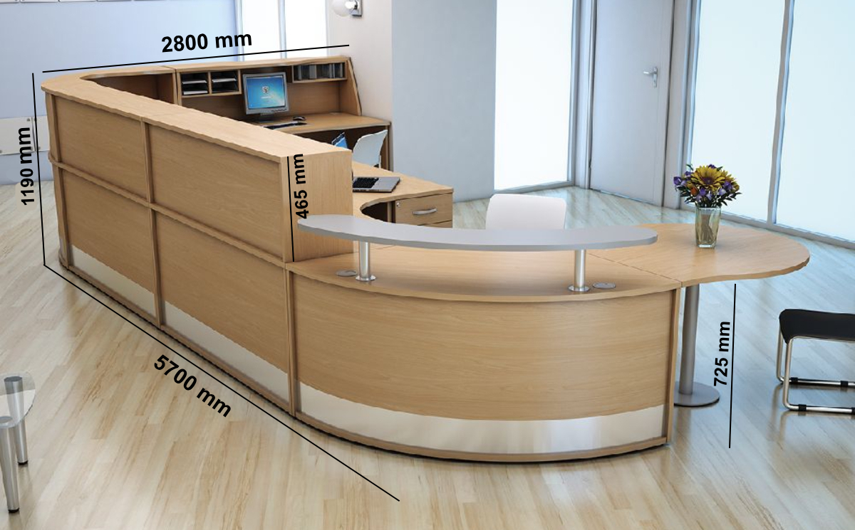 Krizia 3 Reception Desk With Dda Compliant Size Krizia 3 Reception Desk With Dda Compliant Size