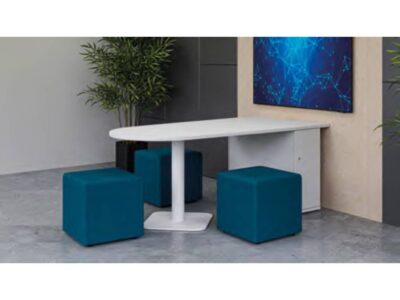 Novara 5 Bulb And Pear Shaped Av Meeting Table With Multiple Leg Options 8