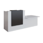 Desk with Overhang Panel and DDA Access