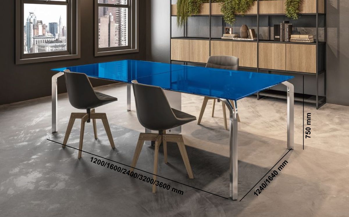 Romola 1 – Meeting Table With Lacquered Glass Top And Aluminium Leg Middle Romola 1 – Meeting Table With Lacquered Glass Top And Aluminium Leg Middle
