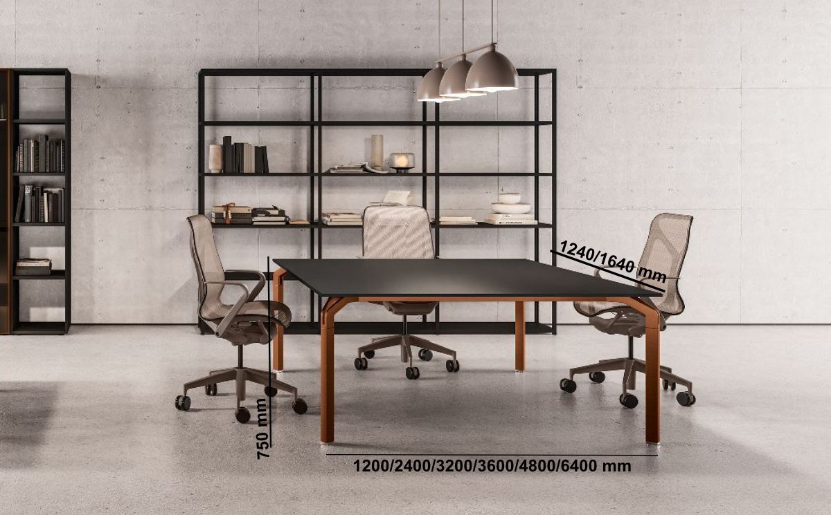 Romola 6 – Meeting Table With Lacquered Top And Aluminium Leg Middle Romola 6 – Meeting Table With Lacquered Top And Aluminium Leg Middle